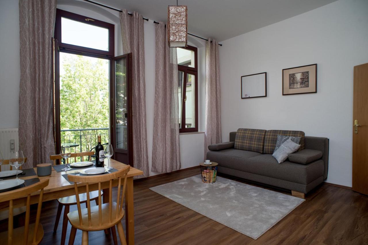 Stilvolle 1-Raum-Wohnung zentral, ruhig gelegen Dresden Exterior foto